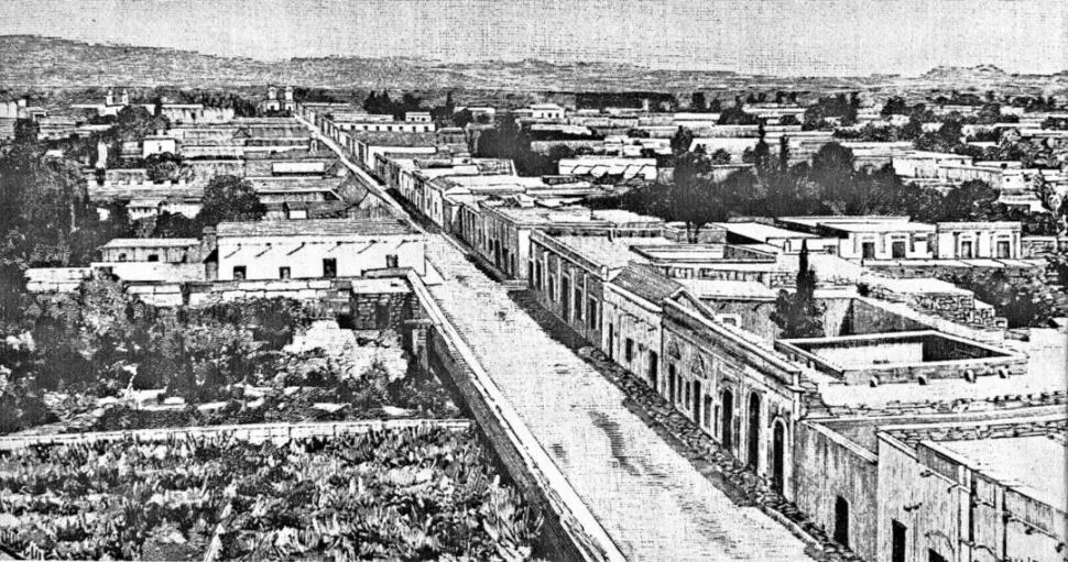 SAN JUAN. El grabado muestra una de las calles de esa capital, en la segunda mitad del siglo XIX. 