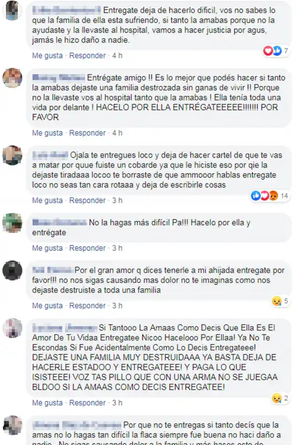 El acusado de matar a su novia, desde la clandestinidad: amor, bajá un minuto