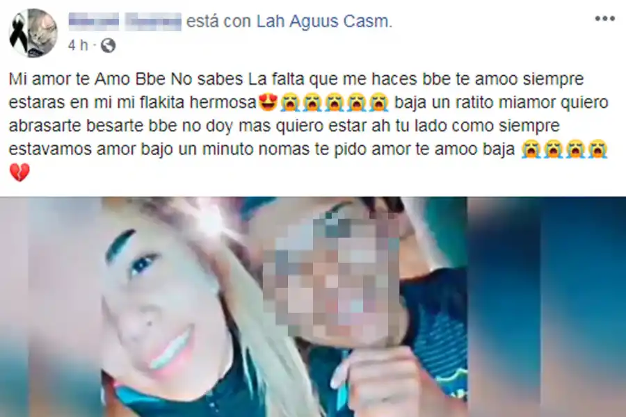 UN VIDEO. El joven compartió una sucesión de fotografías de ambos.