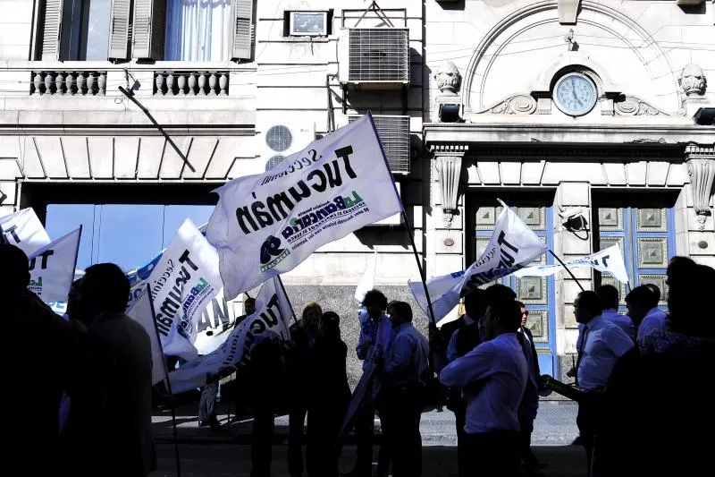 Una protesta de La Bancaria, en 2015.