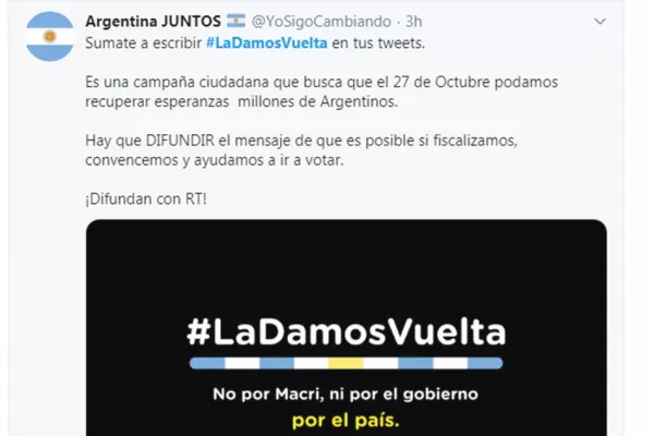 Las tropas macristas salieron a las redes sociales con la consigna #LaDamosVuelta