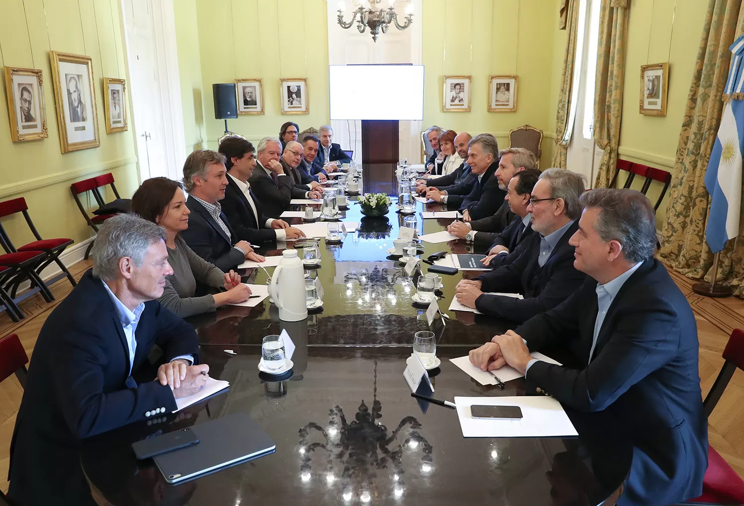Macri encabezó hoy una reunión de Gabinete.