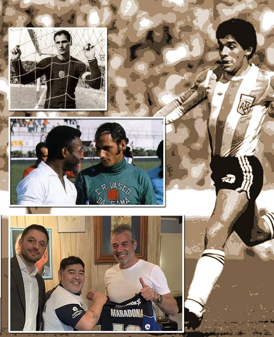 CONTRACARA. Diego Maradona y Edgardo Andrada, con distinto destino. 