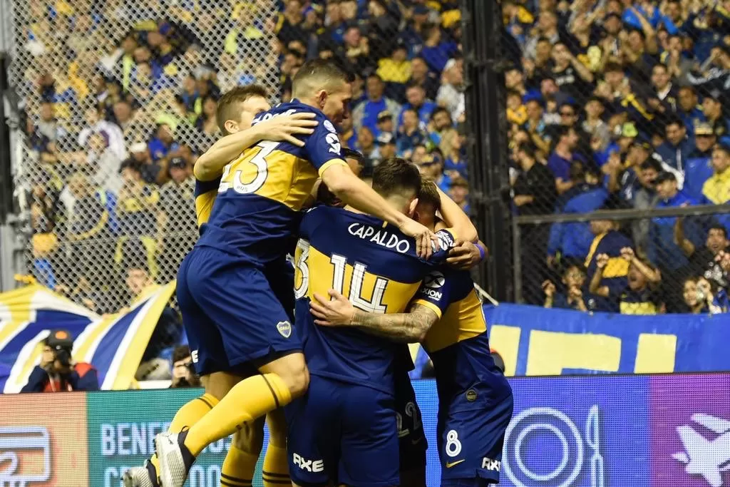 El festejo de Boca puntero de la Superliga.
