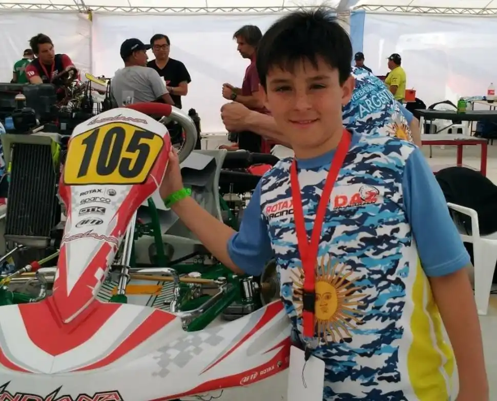 HIZO LO QUE PUDO. Con un kart con problemas, Lorenzo pudo llegar cuarto.  