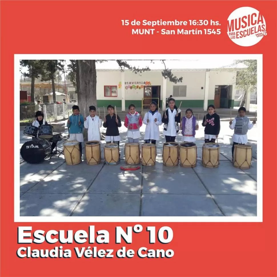 BENEFICIADOS. Actuarán alumnos de la escuela Claudia Vélez de Cano. 