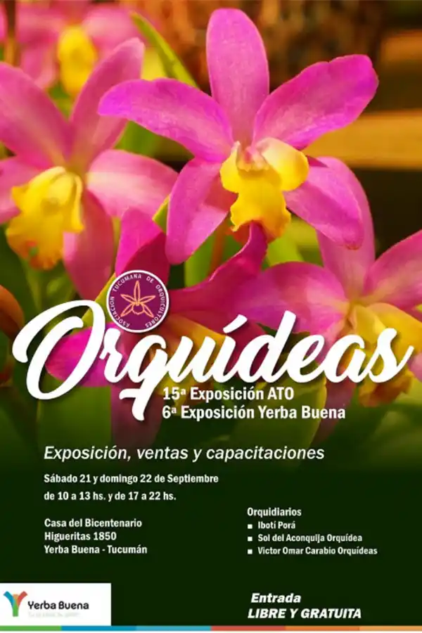 Amantes de las orquídeas podrán disfrutar de una muestra este fin de semana en Tucumán