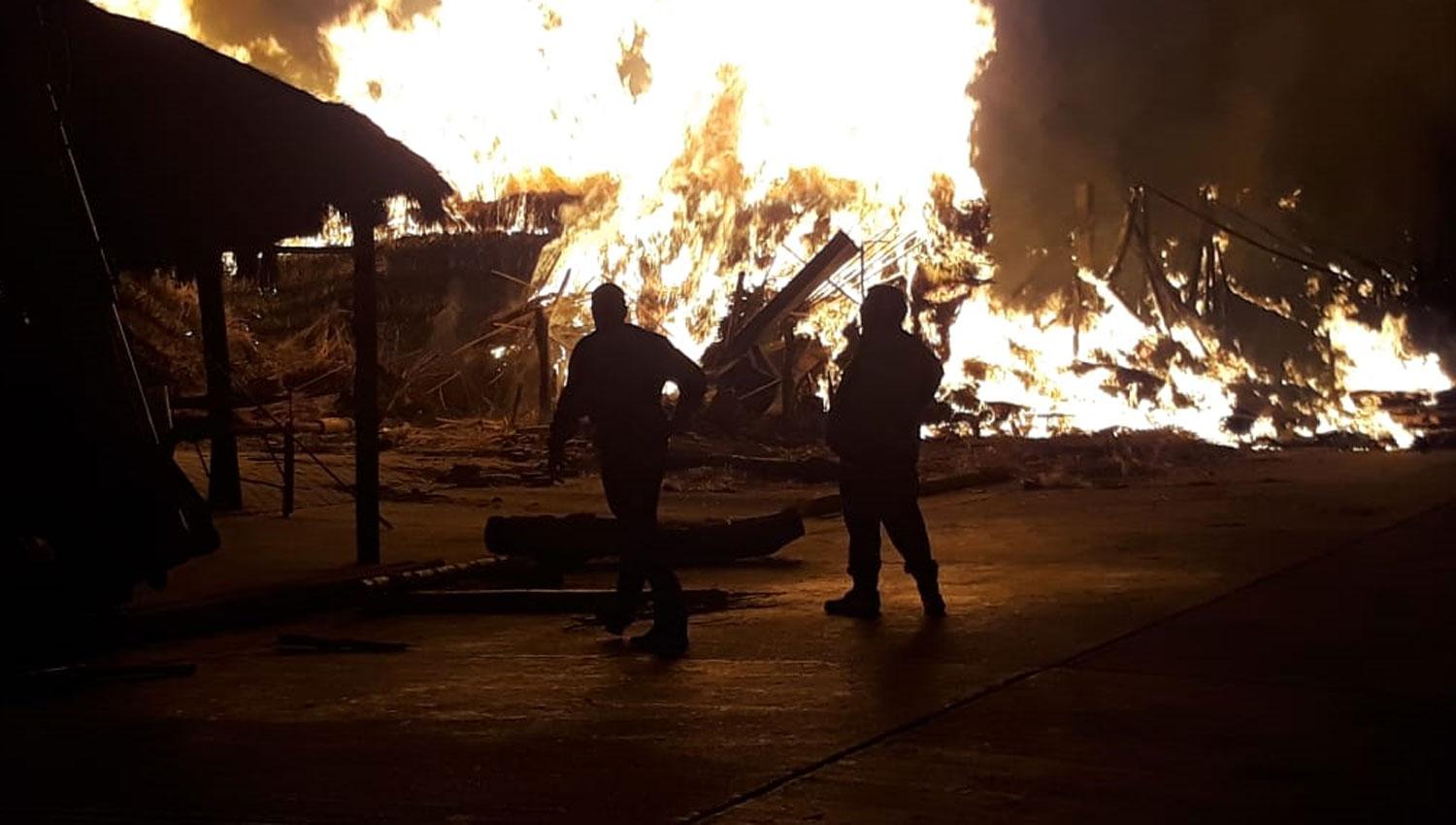 Incendio en la Feria de Simoca