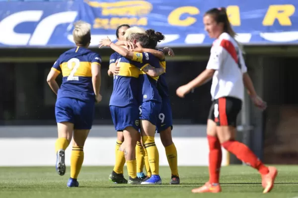 Boca-River: el “Xeneize” goleó a Millonario en el primer clásico femenino profesional