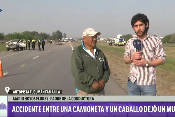 El choque entre una camioneta y un caballo dejó un muerto en la autopista a Famaillá