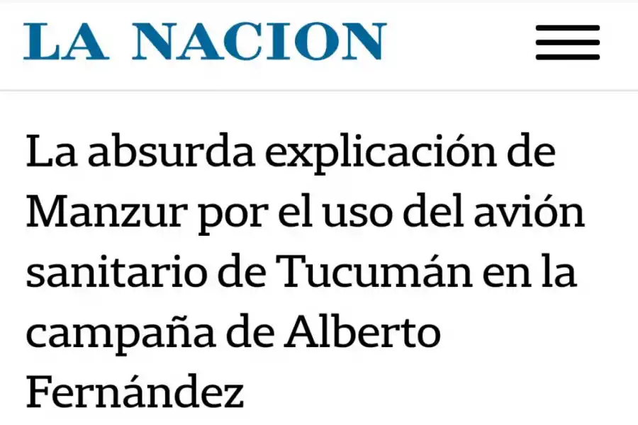 La explicación que dio Manzur por el uso del avión sanitario recorrió todo el país