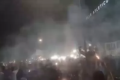 La fiesta por los 117 años de Atlético se escuchó en todo Barrio Norte