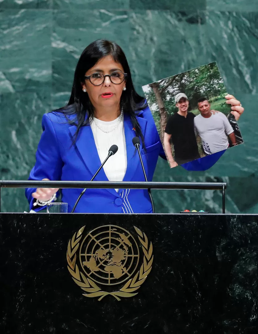EN LAS NACIONES UNIDAS. Delcy Rodríguez involucró a la OEA en la “iniciativa para invadir Venezuela”. REUTERS