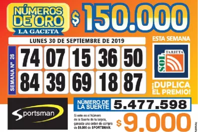 Los Números de Oro de LA GACETA