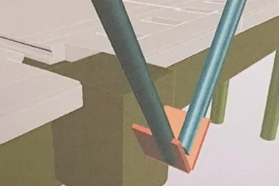 REFUERZO. Se agregarán seis vigas longitudinales tres transversales (foto).