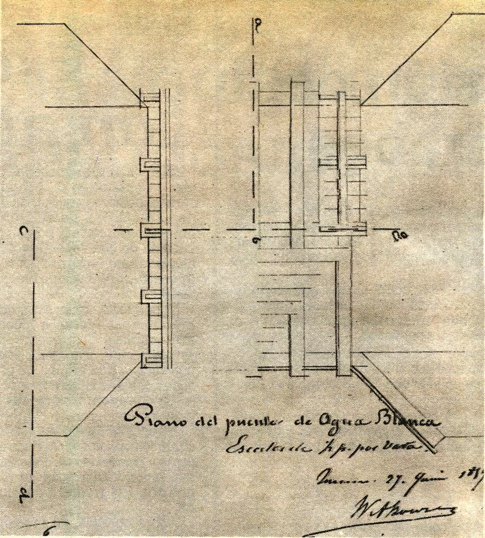  MAXIMILIANO WILKONSKI. Uno de los planos que firmó  en la Oficina Topográfica de Tucumán.