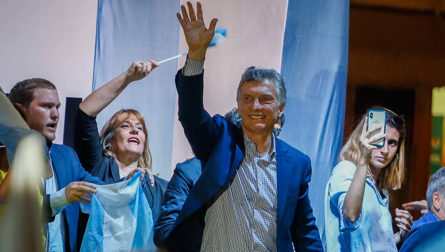 Macri se mostró de buen humor durante su visita a Tucumán. TÉLAM
