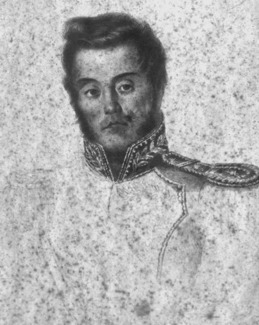 ALEJANDRO HEREDIA. Un retrato al lápiz ejecutado por el tucumano Ignacio Baz. 