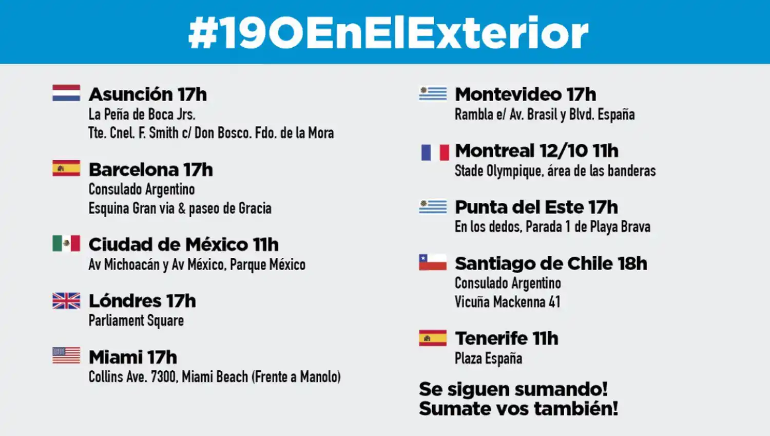 #19OLaMarchadelMillón: convocan a apoyar a Macri desde distintas partes del mundo