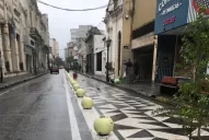 Encuesta: ¿qué opinás del nuevo color de los bolardos de las semipeatonales?