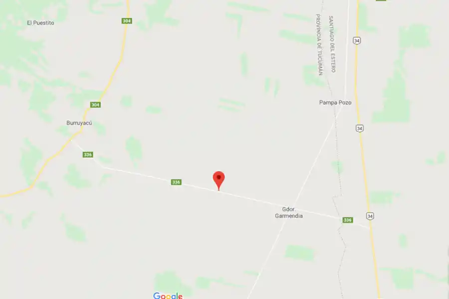 El lugar del incidente fue en el km 7,5 de la ruta 336, aproximadamente.