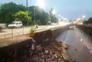 Se cayó parte del muro de contención del Canal Sur, por la zona del Cristo