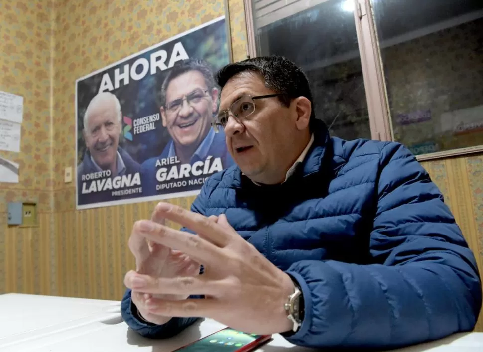 EN OTRA VEREDA. García anunció su apoyo al Frende de Todos. 