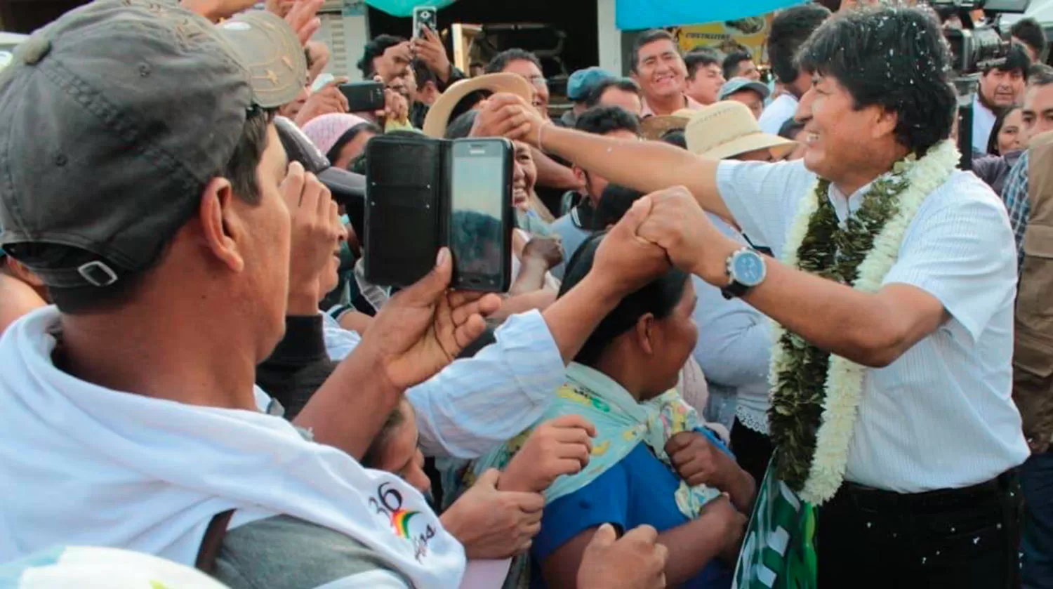 TIENE FE. Morales se ilusiona con su cuarto mandado seguido en Bolivia. FOTO DEL TWITTER DE @EVOESPUEBLO
