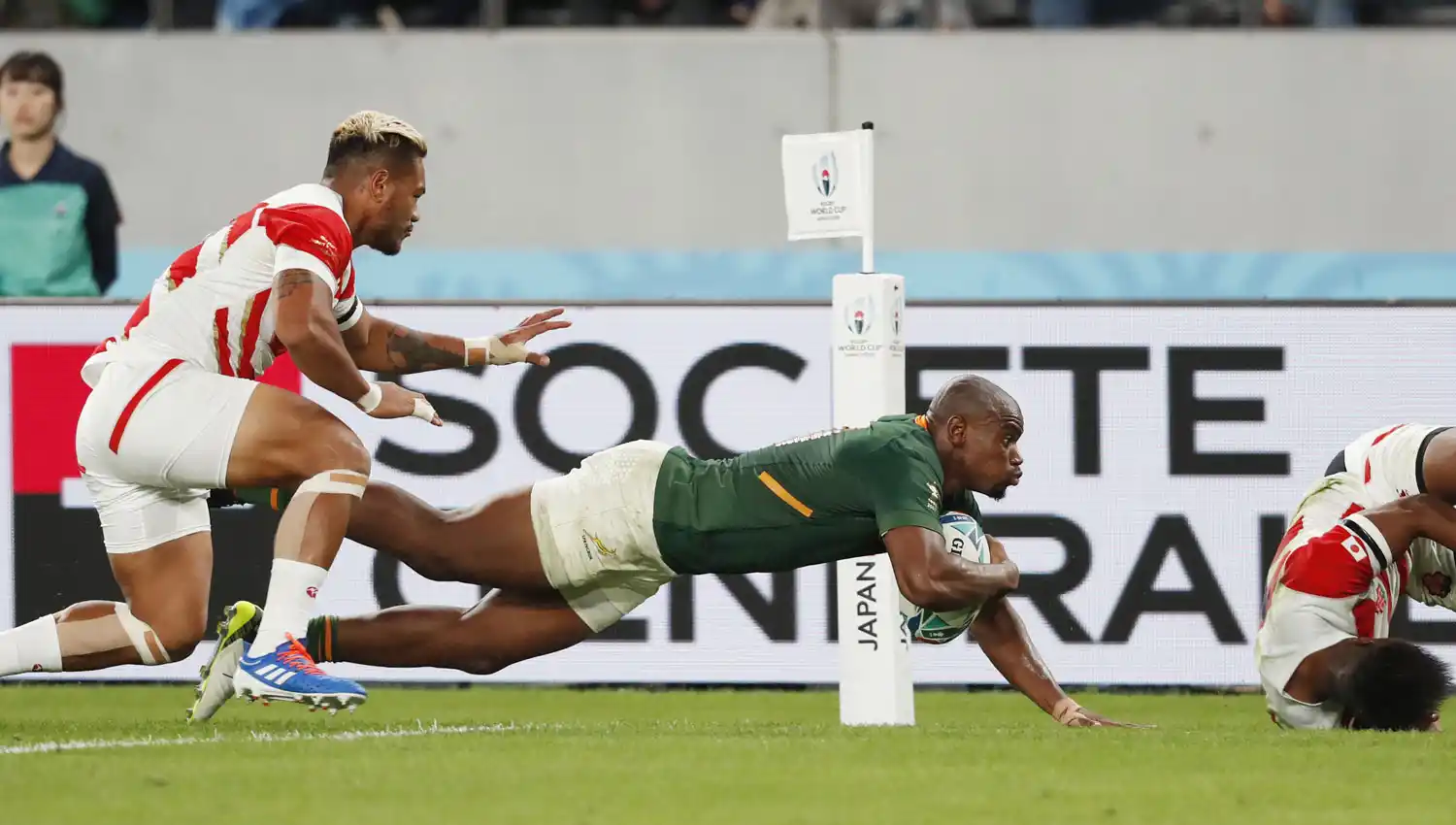 EL GOLPE. Con su segundo try en el juego, Mapimpi sentenció la suerte de los japoneses.