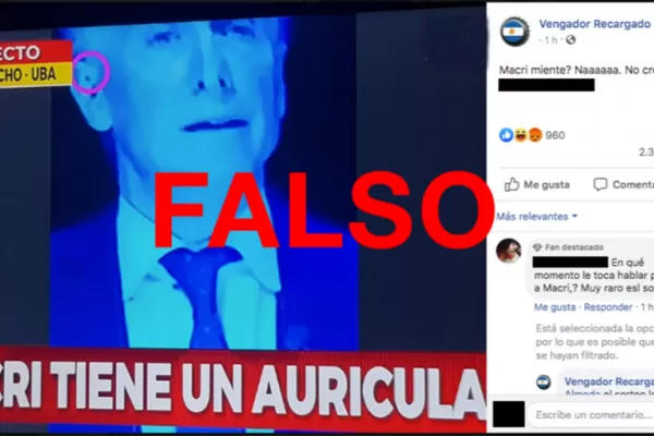 Es falso que Macri tenía un auricular durante el debate presidencial