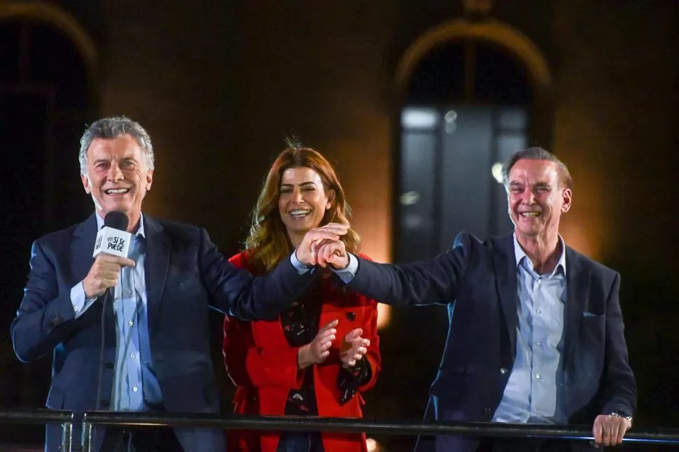 LA FÓRMULA OFICIALISTA. Macri y Pichetto se mostraron optimistas respecto de dar vuelta la elección. telam