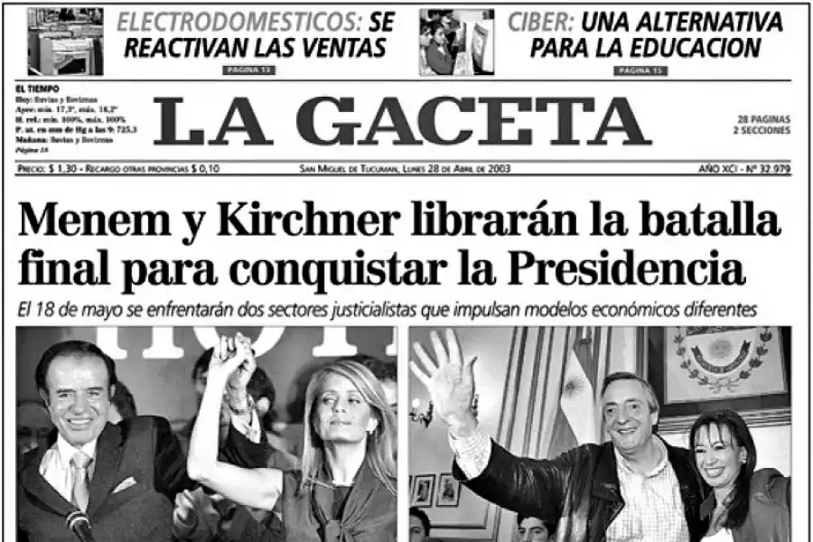 Un siglo de elecciones nacionales reflejadas en las tapas de LA GACETA