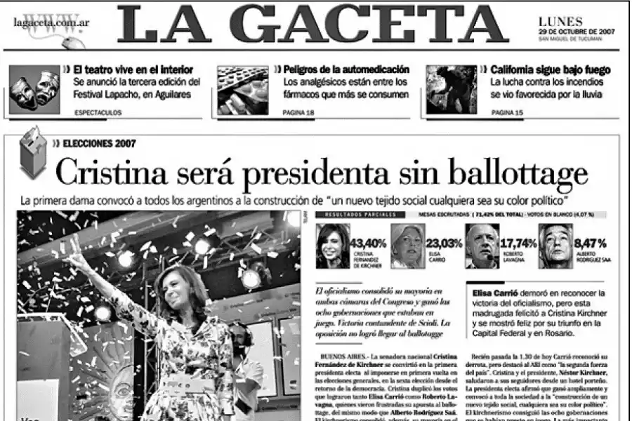 Un siglo de elecciones nacionales reflejadas en las tapas de LA GACETA