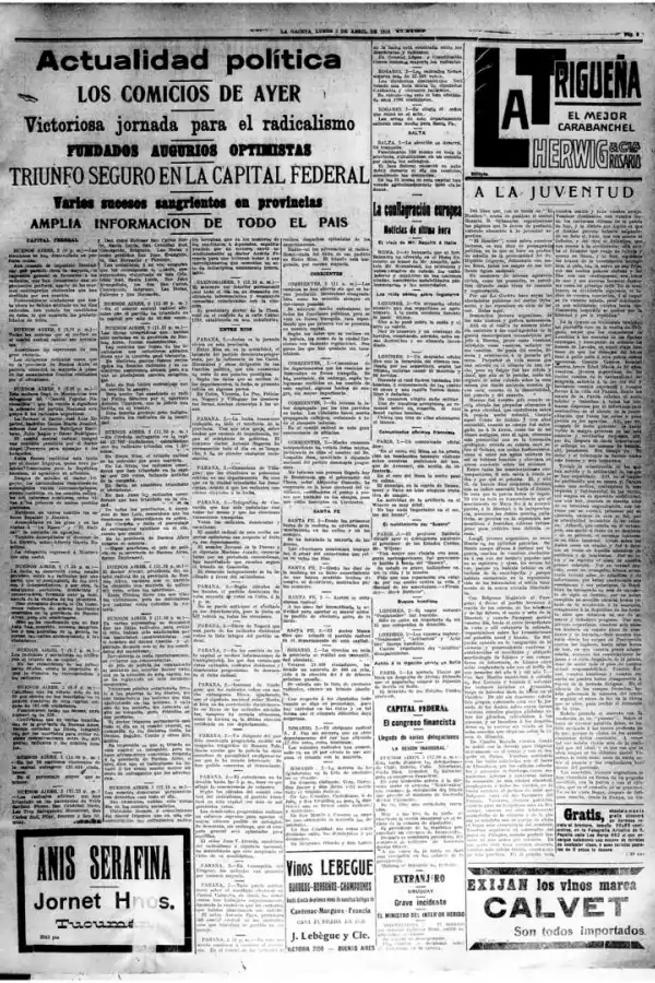 Un siglo de elecciones nacionales reflejadas en las tapas de LA GACETA