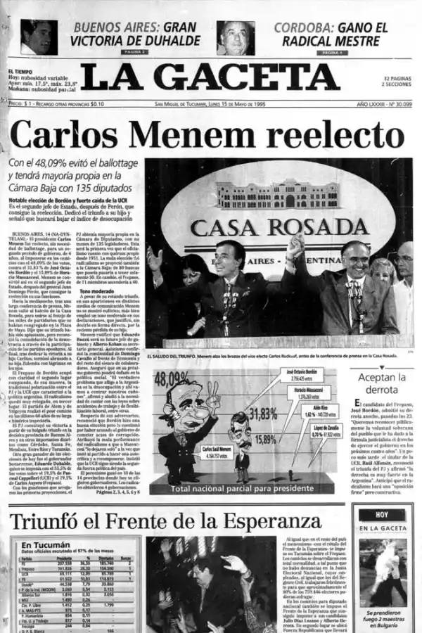 Un siglo de elecciones nacionales reflejadas en las tapas de LA GACETA