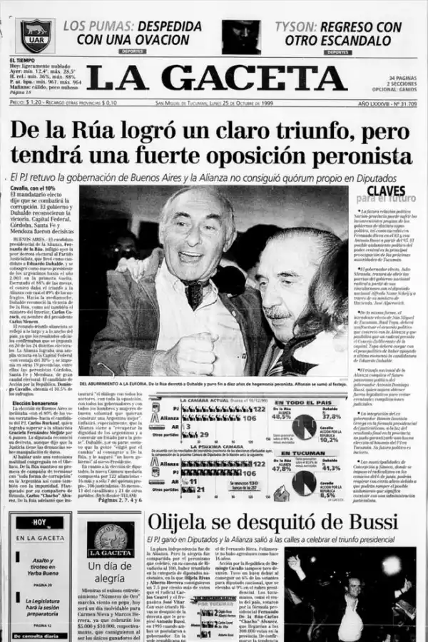 Un siglo de elecciones nacionales reflejadas en las tapas de LA GACETA