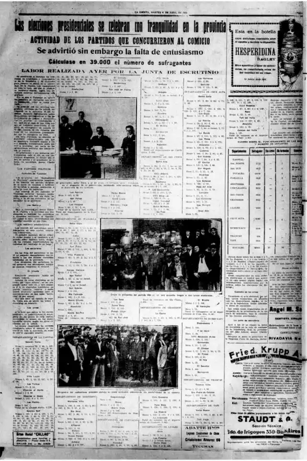 Un siglo de elecciones nacionales reflejadas en las tapas de LA GACETA