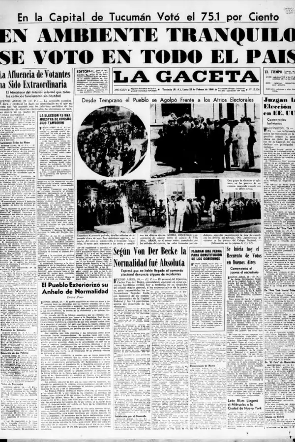 Un siglo de elecciones nacionales reflejadas en las tapas de LA GACETA
