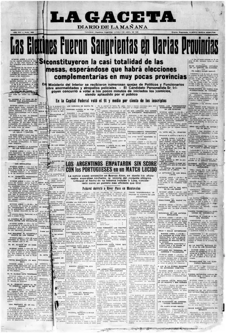 Un siglo de elecciones nacionales reflejadas en las tapas de LA GACETA