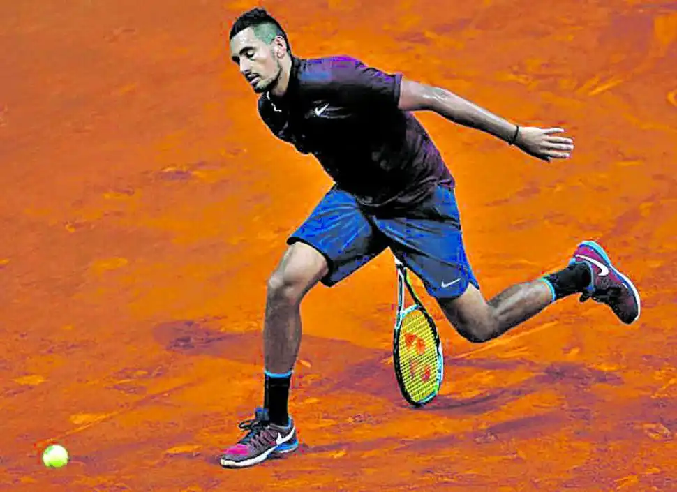 EN SINTONÍA. El extravagante Nick Kyrgios encontró en la acción de Gaudio algo a la medida de sus gustos.