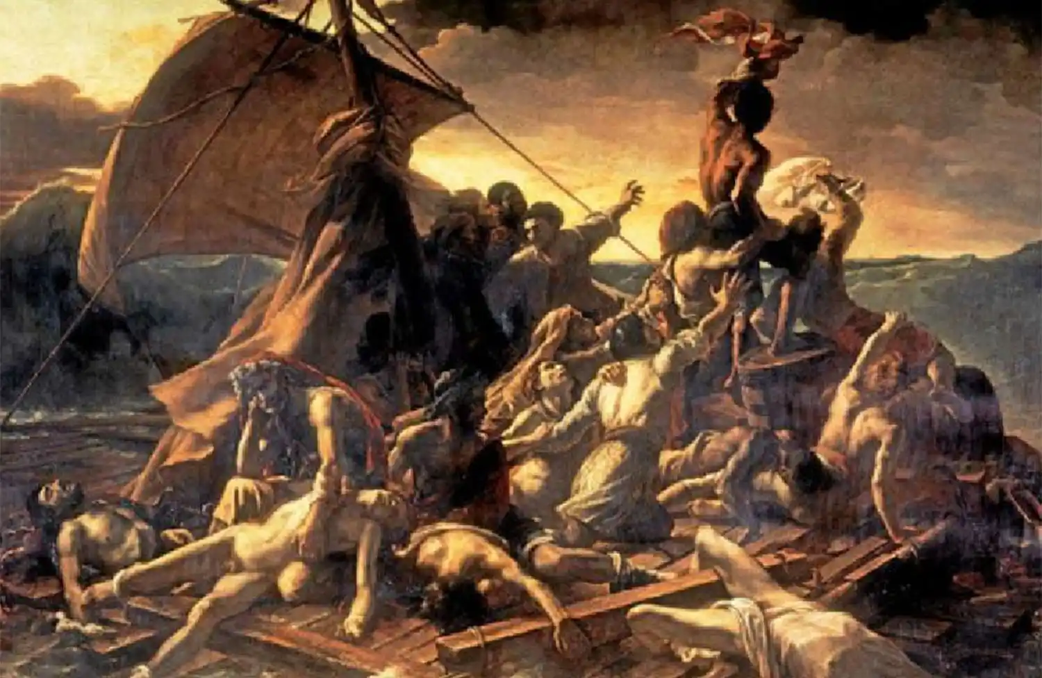 Pintura de Gericault, “La balsa de la Medusa” (de 1818).