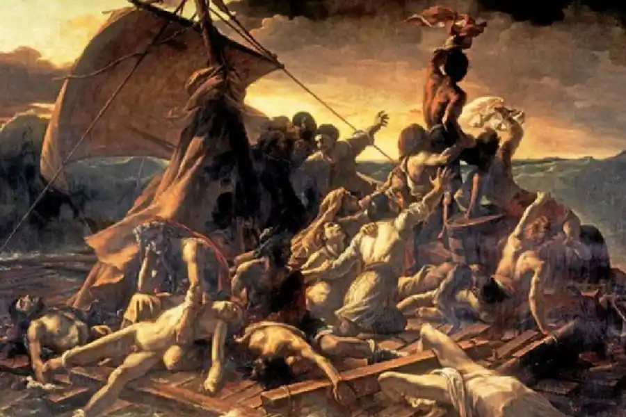 Pintura de Gericault, “La balsa de la Medusa” (de 1818).