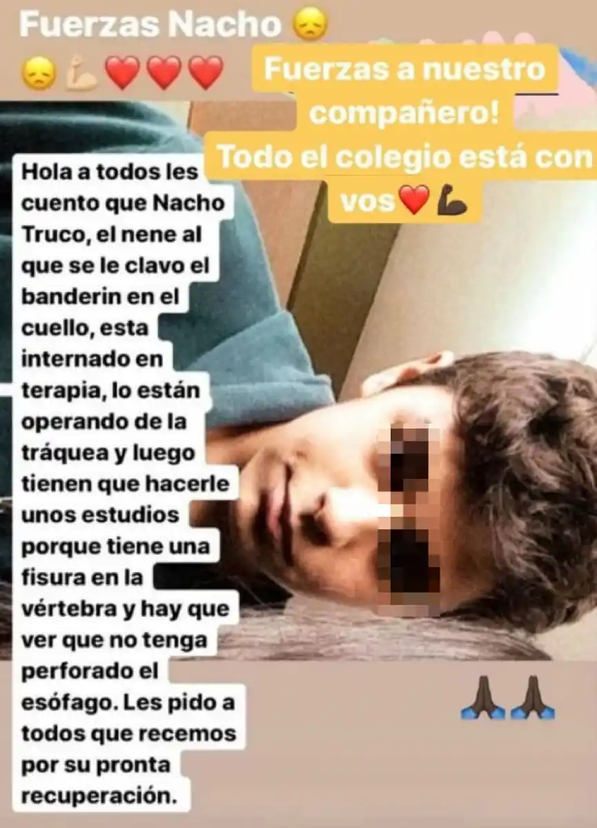 Todos con Nacho: miraba un partido de rugby y sufrió un insólito accidente