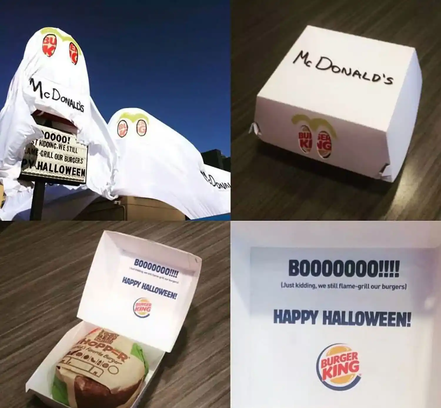 Un restaurante de Burger King se vistió de McDonald’s para Halloween
