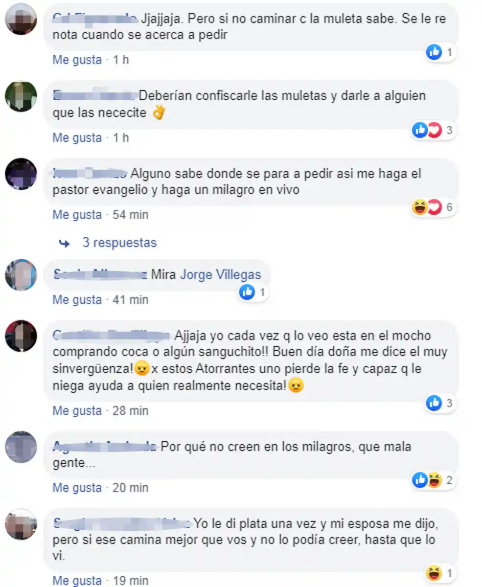 ¡Milagro en Yerba Buena!: pudo caminar un hombre que usaba muletas para pedir limosnas