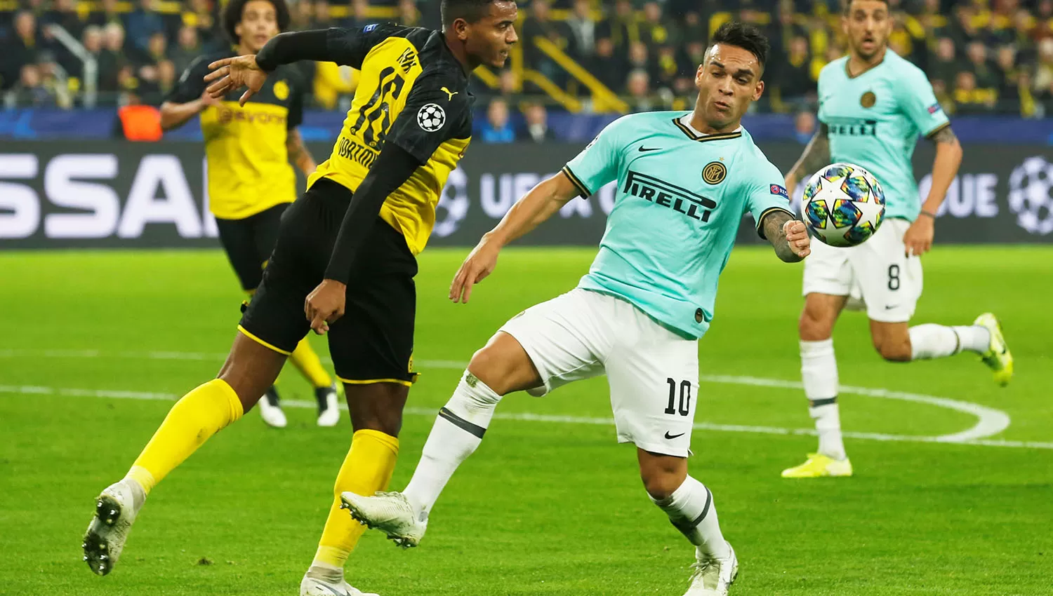 Lautaro Martínez abrió el marcador en el minuto 5 contra el Borussia. (Reuters)