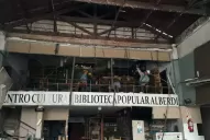 Galería: las imágenes del derrumbe de la biblioteca Alberdi