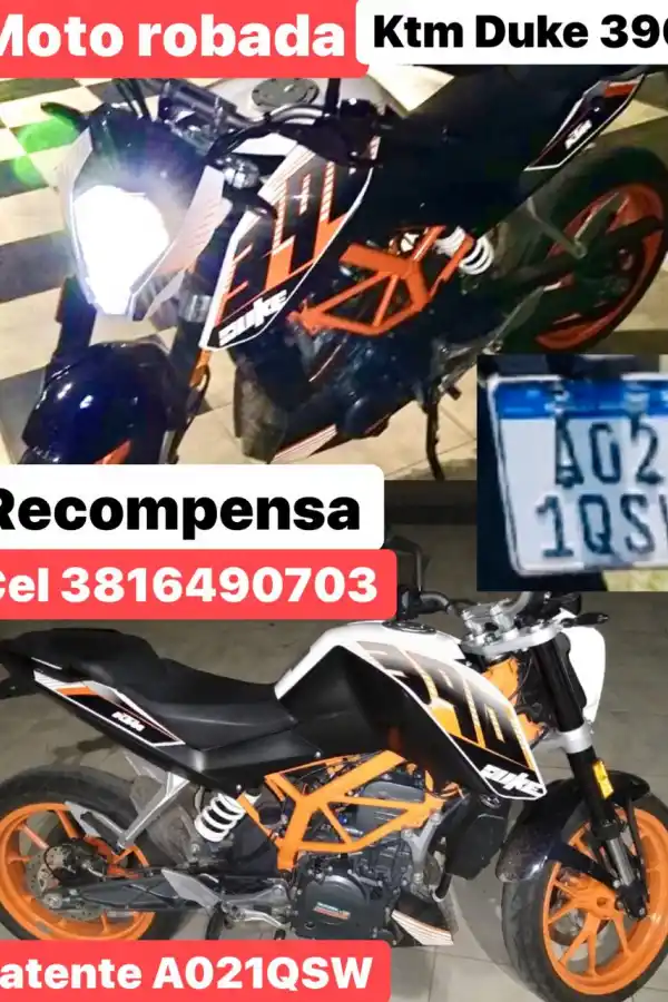Le robaron una moto de medio millón de pesos del living de su casa y ofrece recompensa