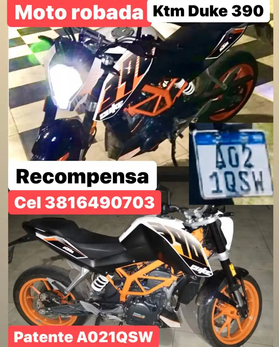 Le robaron una moto de medio millón de pesos del living de su casa y ofrece recompensa