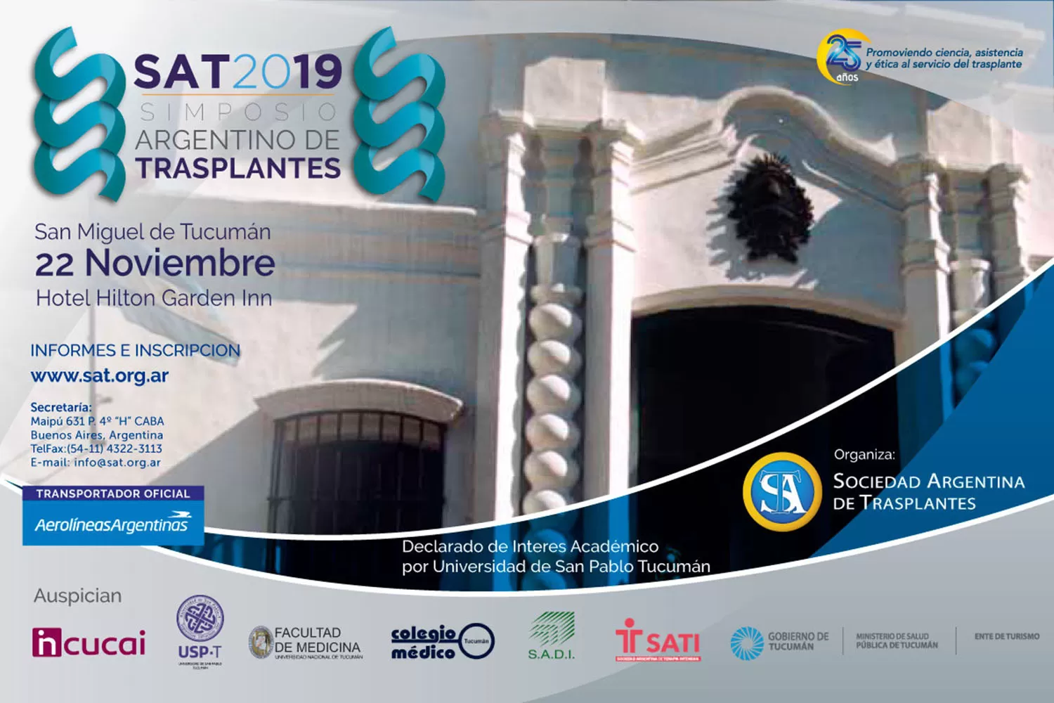 Tucumán será sede del Simposio Argentino de Trasplantes